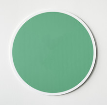 Green Circle Button Icon Isolated
