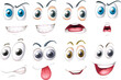 Different set of eyes with emotions
