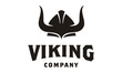 Ancient Viking Armor Helmet Warrior Silhouette Vintage logo