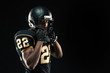 © digitalskillet1 - African American football player.