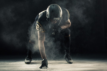 Wall Mural - African American football player.