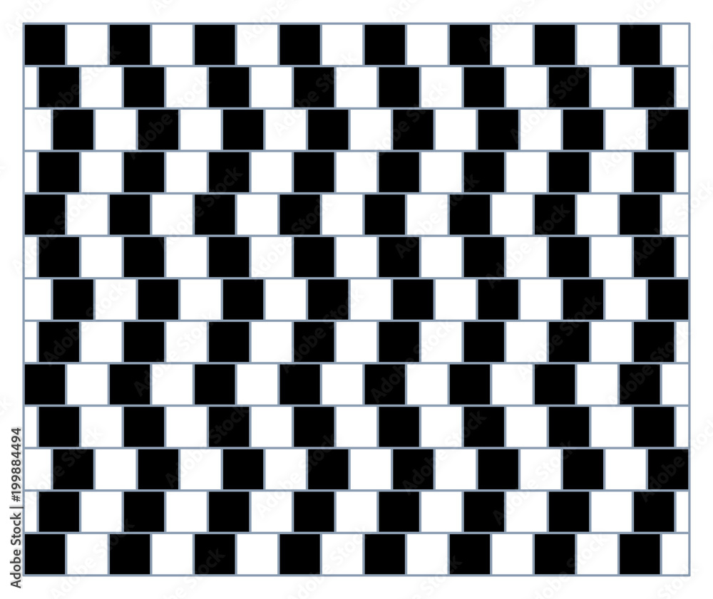 Visual deception - modern optical illusion. Funny and impossible shapes  riddle. Print pattern mosaic or wallpaper. Stock Vector | Adobe Stock, image size:1000x841