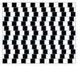 Visual deception - modern optical illusion. Funny and impossible shapes riddle. Print pattern mosaic or wallpaper.