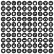 © ylivdesign - 100 online shopping icons set black circle