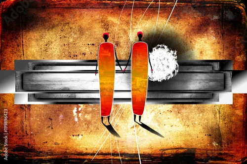 afrykanski-etniczne-retro-vintage-ilustracji