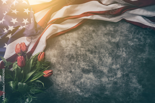 Fotografía American flag for Memorial Day, 4th of July, Labour Day