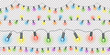 light strings seamless with transparency in vector file