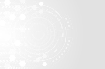 vector abstract digital technology concept, global network, computer technology gray color backgroun