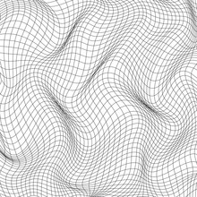 Mesh Warp Texture Isolated On White Background. Distort And Deformation Net. Vector Illustration