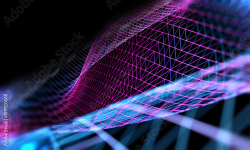 Cuadros en Lienzo Fondo abstracto de ciencia y tecnología