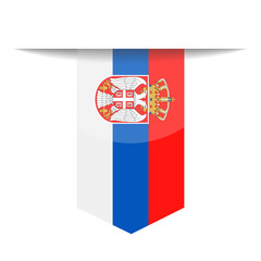Serbia Flag Vector Bookmark Icon