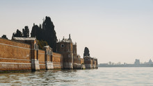 Wall Of Cemetery Island Of San Michele, Venice, Italy.