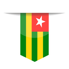 Togo Flag Vector Bookmark Icon