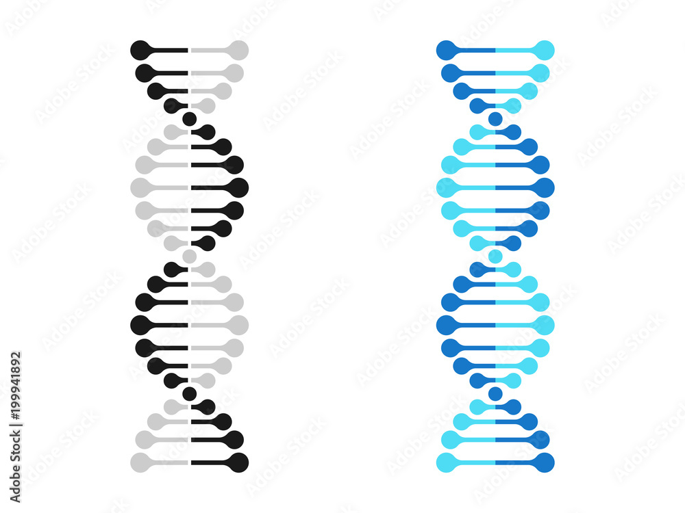 DNA icon chromosome genetics vector DNA gene helix molecule Stock ...