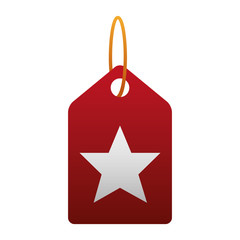 Sticker - market tag with star vector illustration design