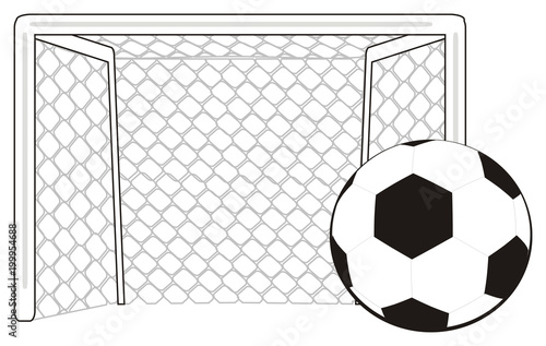 Soccer Ball Football Sport Goal World Championship Championship Europe Cartoon Illustration Gate Stock Illustration Adobe Stock