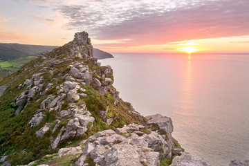 Valley of the rocks lynton exmoor somerset uk