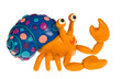 Funny plasticine Hermit crab
