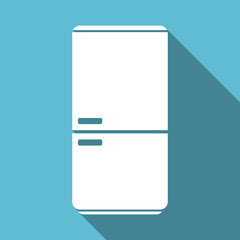 Aufkleber - fridge flat design blue vector icon