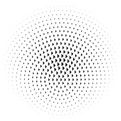 Leinwandbilder - Halftone element. Abstract geometric graphic with half-tone pattern