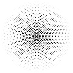 Leinwandbilder - Halftone element. Abstract geometric graphic with half-tone pattern