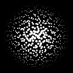 Leinwandbilder - Halftone element. Abstract geometric graphic with half-tone pattern