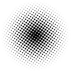 Leinwandbilder - Halftone element. Abstract geometric graphic with half-tone pattern