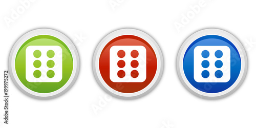 Rundes Button Set Grun Rot Blau Wurfel 6 Kaufen Sie Diese Vektorgrafik Und Finden Sie Ahnliche Vektorgrafiken Auf Adobe Stock Adobe Stock