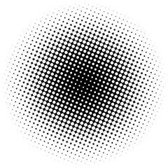 Fototapete - Halftone element. Abstract geometric graphic with half-tone pattern