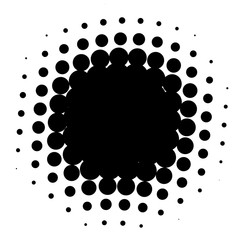 Leinwandbilder - Halftone element. Abstract geometric graphic with half-tone pattern
