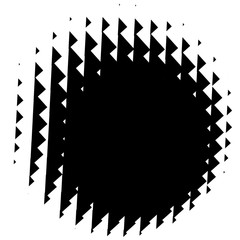 Leinwandbilder - Halftone element. Abstract geometric graphic with half-tone pattern