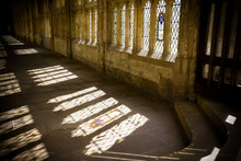 Sun Streams Through Cloisters In Wells Cathedral
