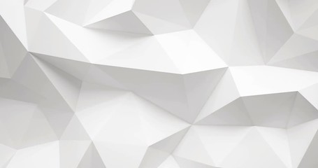 Wall Mural - white lowpoly wall 4k video,3d rendering.
