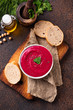 © Yulia Furman - Beetroot hummus. Healthy vegan appetizer