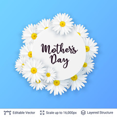 Wall Mural - Mother's day greeting card template.