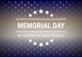 Wall Mural - Memorial Day background vector illustration