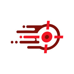 Sticker - Target Speed Logo Icon Design