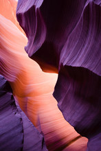 The Burning Wave Is An Underground Labyrinth Of Colored Sandstone Of The Lower Antelope Canyon In Page Arizona Towards The Stingy Rays Of Light