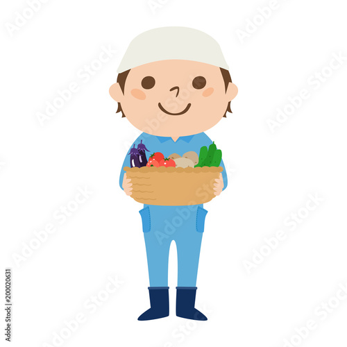 職業のイラスト 笑顔で働く男性農家 Stock Vector Adobe Stock 職業のイラスト 笑顔で働く男性農家 Stock Vector Adobe Stock