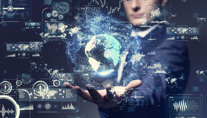 Poster - Global communication network concept.