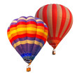 Hot air balloons on white background