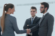 © ASDF - business concept .handshake of business people