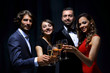 © ASDF - Cheerful people celebrating a sucess with Champagne