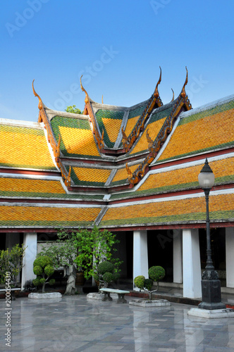 Inside of the Temple of the Giant Swing in Bangkok Poster