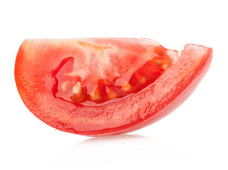 Poster - Tomato slice isolated on white background