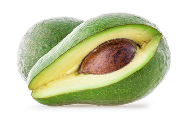 Sticker - Avocado isolated on white background