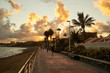 Landschaft während des Sonnenunterganges am Playa del Ingles