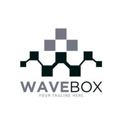 Wall Mural - wave box real estate logo