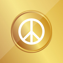 Sticker - Gold Medaille - Peace Zeichen