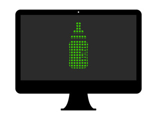 Poster - Pixel Icon PC - Babyflasche